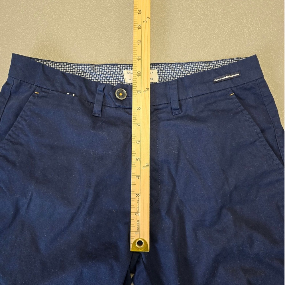 Denim & Flower Ricky Singh Men's Navy Chino Shorts Size 30 Paisley Lined - Picture 8 of 13